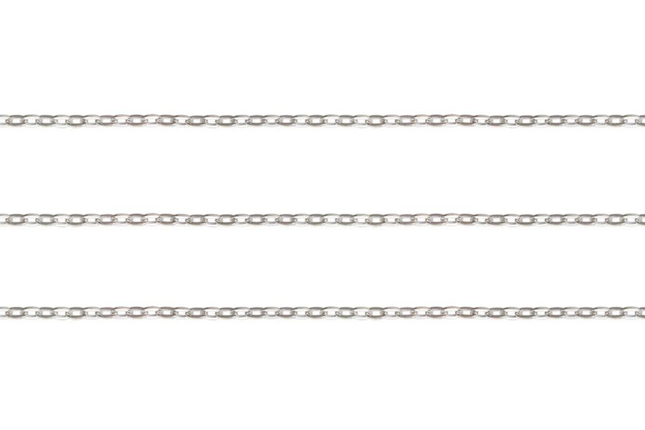 925 Silber Ankerkette 1,9 mm mit flachen Kettengliedern
