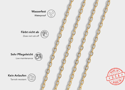 Flache Ankerkette 1,3 x 1,8 mm 14K Gold Filled - albrechtgold