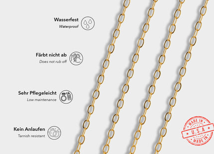 Flache Ankerkette 1,5 x 2,4 mm 14K Gold Filled - albrechtgold
