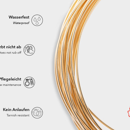 Mittelharter 0,5 mm 14K Gold Filled Draht - albrechtgold