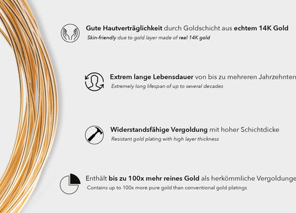Mittelharter 0,4 mm 14K Gold Filled Draht - albrechtgold