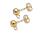 5 mm Kugelohrstecker mit Ring - 14K Gold Filled - albrechtgold