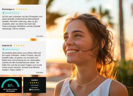 Flache Ankerkette 1,3 x 1,8 mm 14K Rosé Gold Filled - albrechtgold