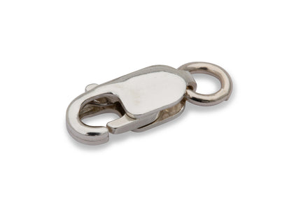 8,5mm flacher Karabinerverschluss mit Biegering 925 Silber - albrechtgold