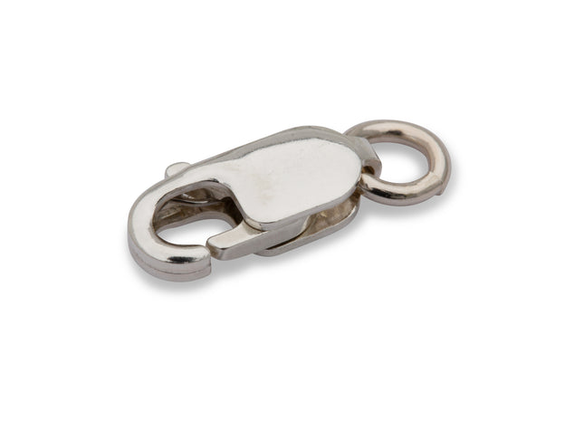8,5mm flacher Karabinerverschluss mit Biegering 925 Silber - albrechtgold