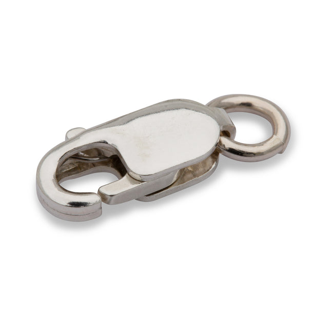 8,5mm flacher Karabinerverschluss mit Biegering 925 Silber - albrechtgold
