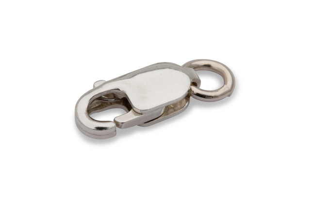 8,5mm flacher Karabinerverschluss mit Biegering 925 Silber - albrechtgold