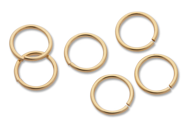6 mm offene Biegeringe (6,0 x 0,64 mm) 14K Gold Filled - albrechtgold