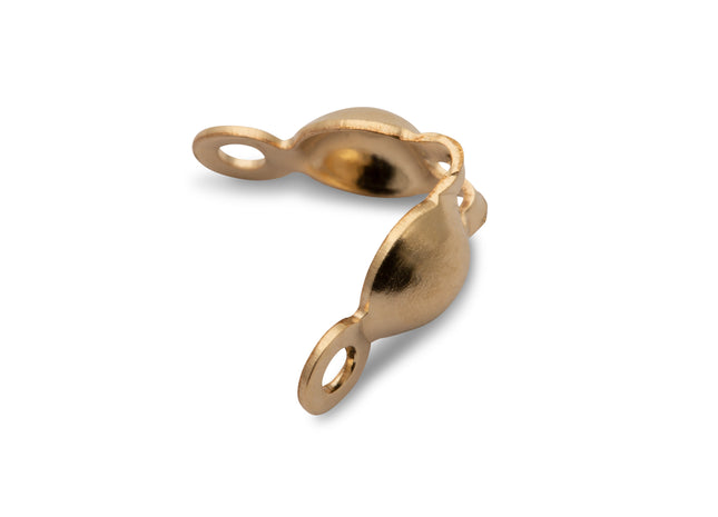 Klappkalotten mit 2 Ösen aus 14K Gold Filled