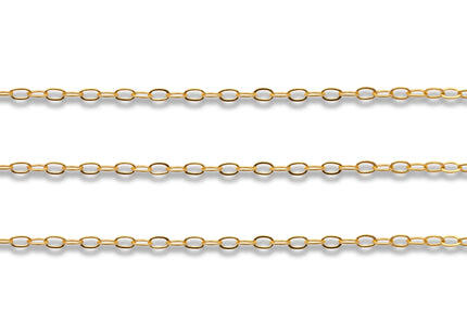 Flache Ankerkette 1,3 x 1,8 mm 14K Gold Filled - albrechtgold