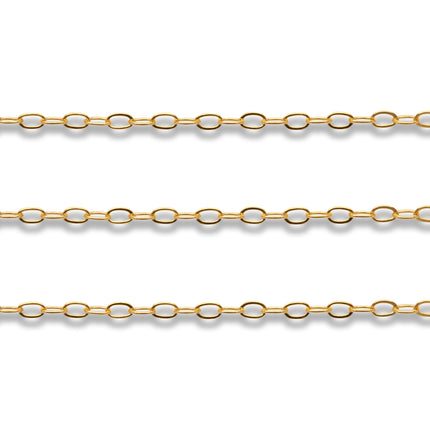Flache Ankerkette 1,3 x 1,8 mm 14K Gold Filled - albrechtgold