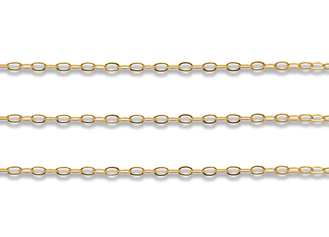 Flache Ankerkette 1,3 x 1,8 mm 14K Gold Filled - albrechtgold
