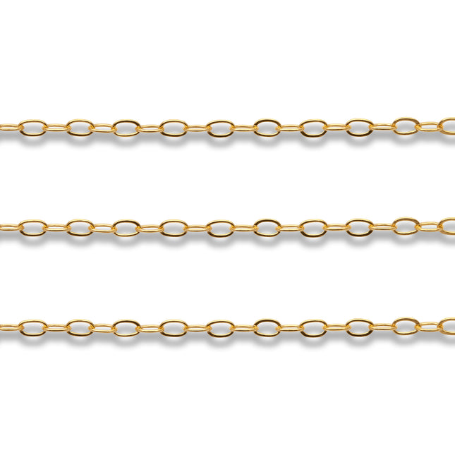 Flache Ankerkette 1,3 x 1,8 mm 14K Gold Filled - albrechtgold