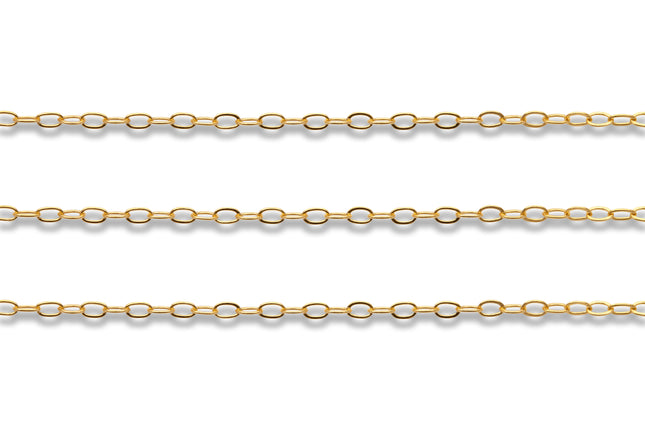 Flache Ankerkette 1,3 x 1,8 mm 14K Gold Filled - albrechtgold