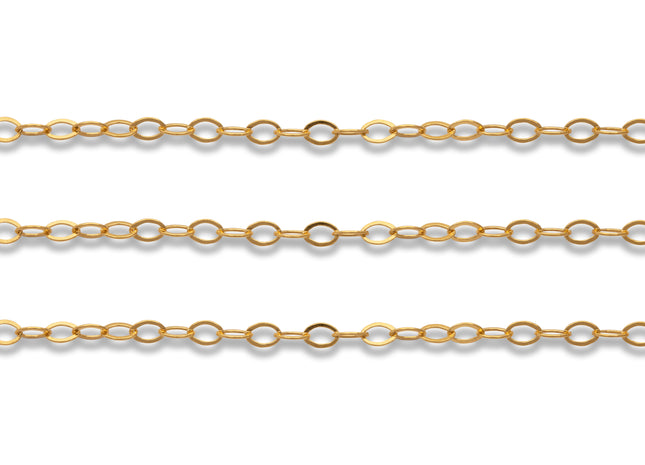 Flache Ankerkette 1,5 x 2,4 mm 14K Gold Filled - albrechtgold