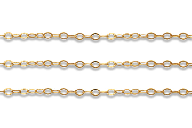 Flache Ankerkette 1,5 x 2,4 mm 14K Gold Filled - albrechtgold
