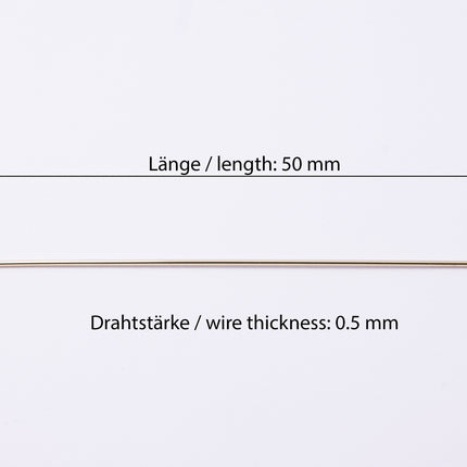 Ösenstift 50 mm x 0,5 mm 14K Gold Filled - albrechtgold
