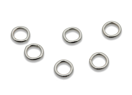 4 mm geschlossene Biegeringe (4,0 x 0,64 mm) 925 Silber - albrechtgold