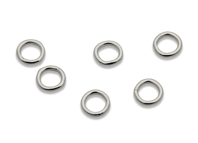 4 mm geschlossene Biegeringe (4,0 x 0,64 mm) 925 Silber - albrechtgold