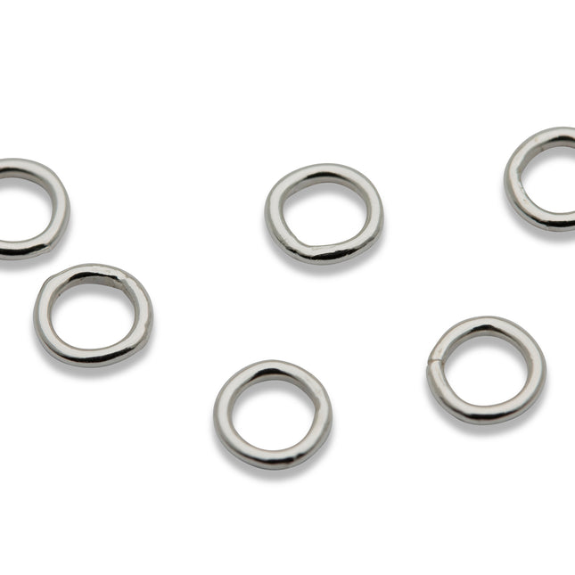 4 mm geschlossene Biegeringe (4,0 x 0,64 mm) 925 Silber - albrechtgold