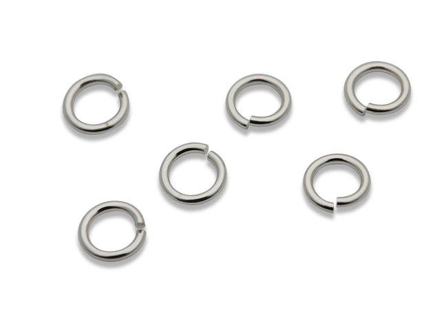 4 mm offene Biegeringe (4,0 x 0,64 mm) 925 Silber - albrechtgold