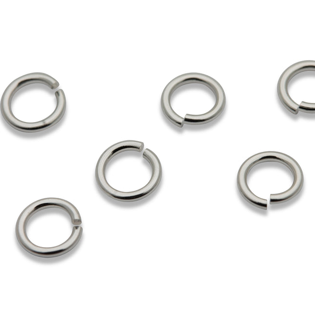 4 mm offene Biegeringe (4,0 x 0,64 mm) 925 Silber - albrechtgold
