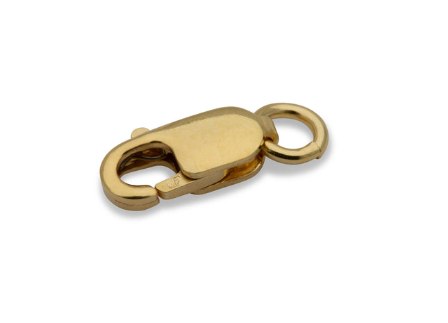 8,4mm flacher Karabinerverschluss mit Biegering 14K Gold Filled - albrechtgold