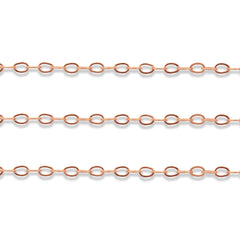Flache Ankerkette 1,3 x 1,8 mm 14K Rosé Gold Filled - albrechtgold